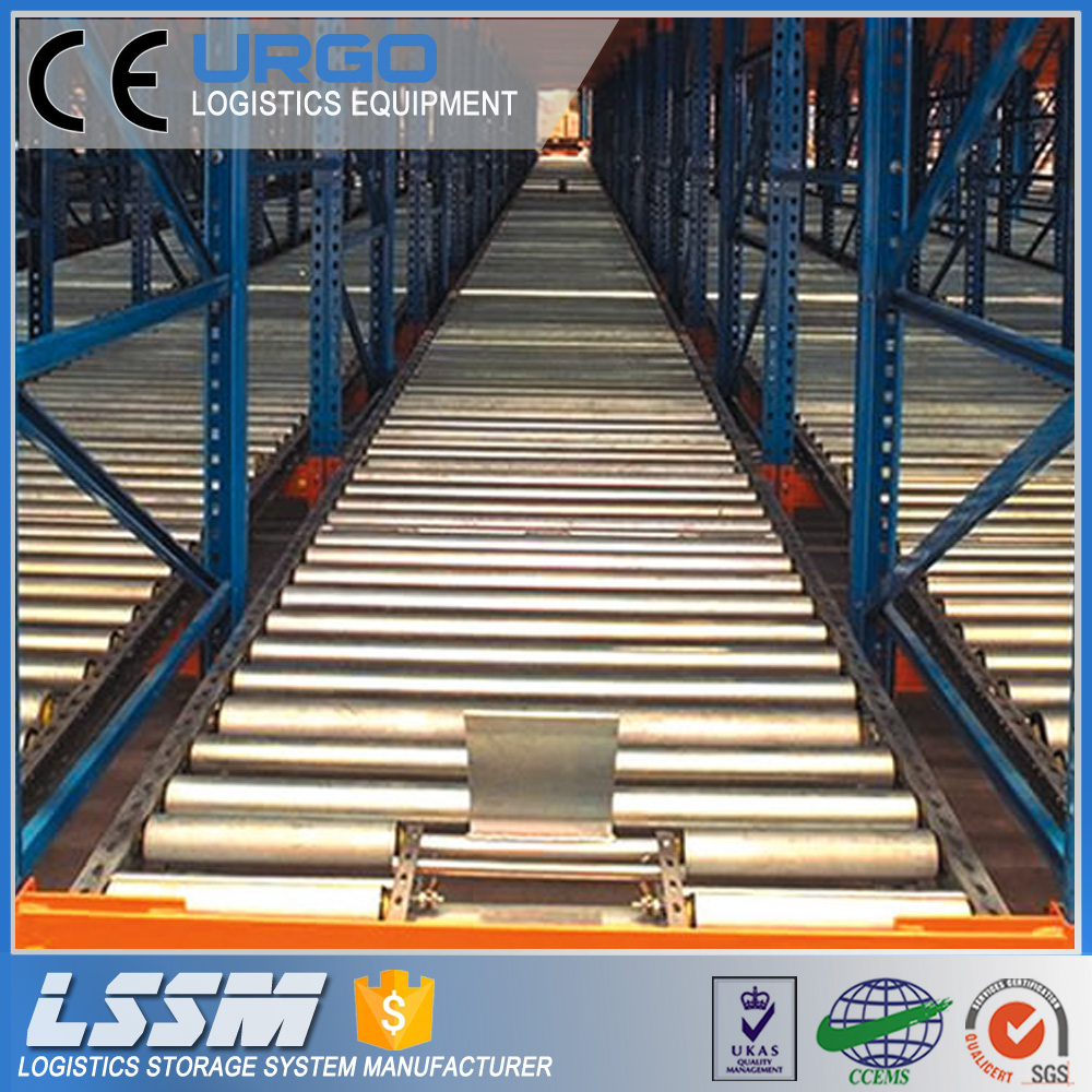 2025 Hot Sell Gravity Pallet Racking Industrial Shelves Flow Stainless Roller Racks
