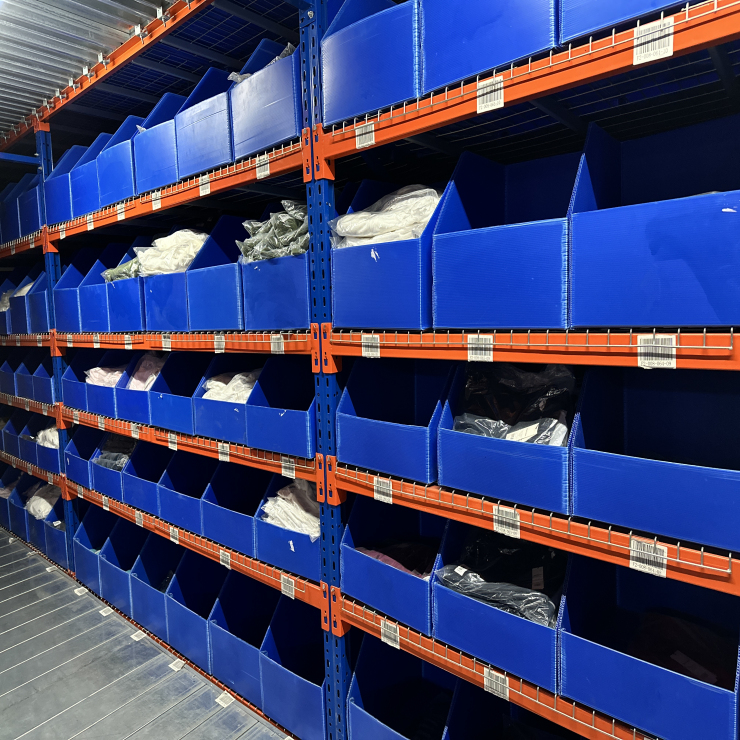 Shelving Organize Heavy Fasteners Plastic Stackable Shelf Storage Bins for Warehouse Industrial Rack Use Display Hardware