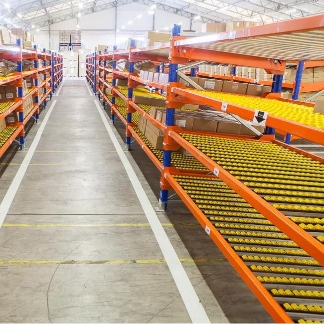 Customized Light Duty Carbon Steel Corrosion Protection Carton Flow Racking System Electrostatic Powder Coating 3 Layers Racks
