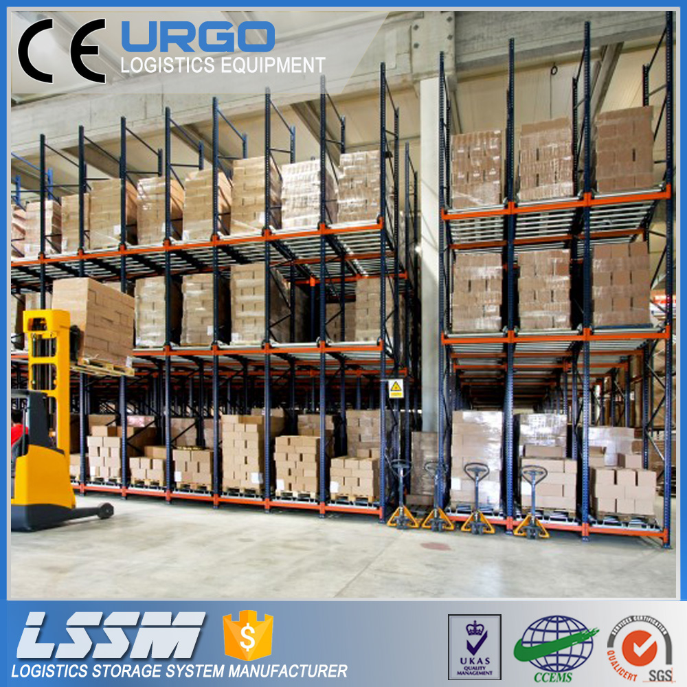 2025 Hot Sell Gravity Pallet Racking Industrial Shelves Flow Stainless Roller Racks