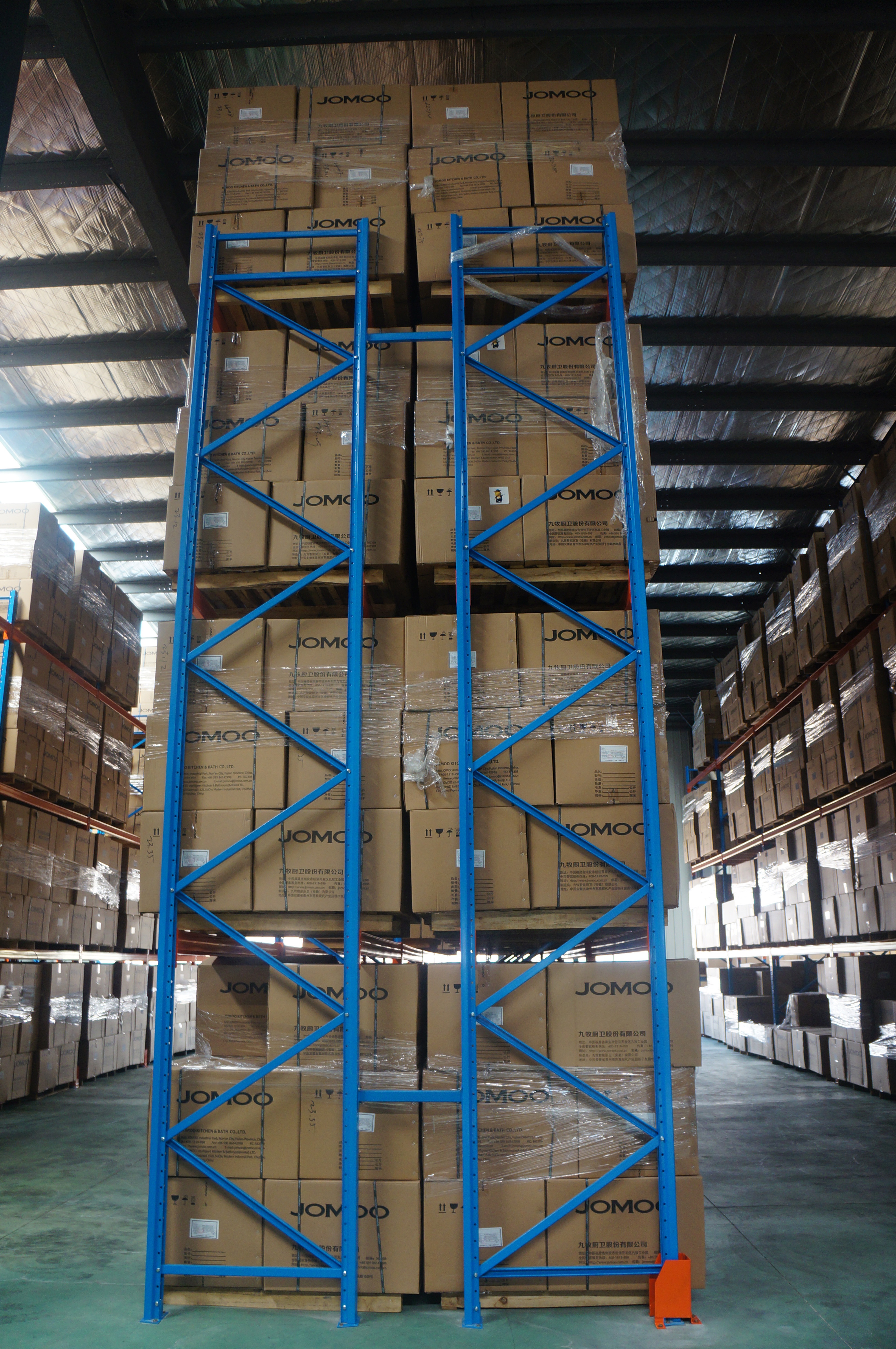 Industrial Steel Selective Pallet Rack Galvanized Powder Coated Corrosion Protection Screw Assembly Warehouse Garage Storage