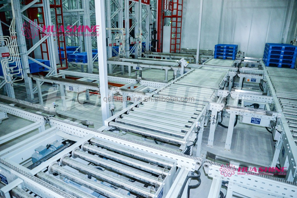 Heavy Duty Scale STACKER CRANE and on Request Capacity Pallet Racking Auomated ASRS Warehouse HUASHINE INTELLIGENT