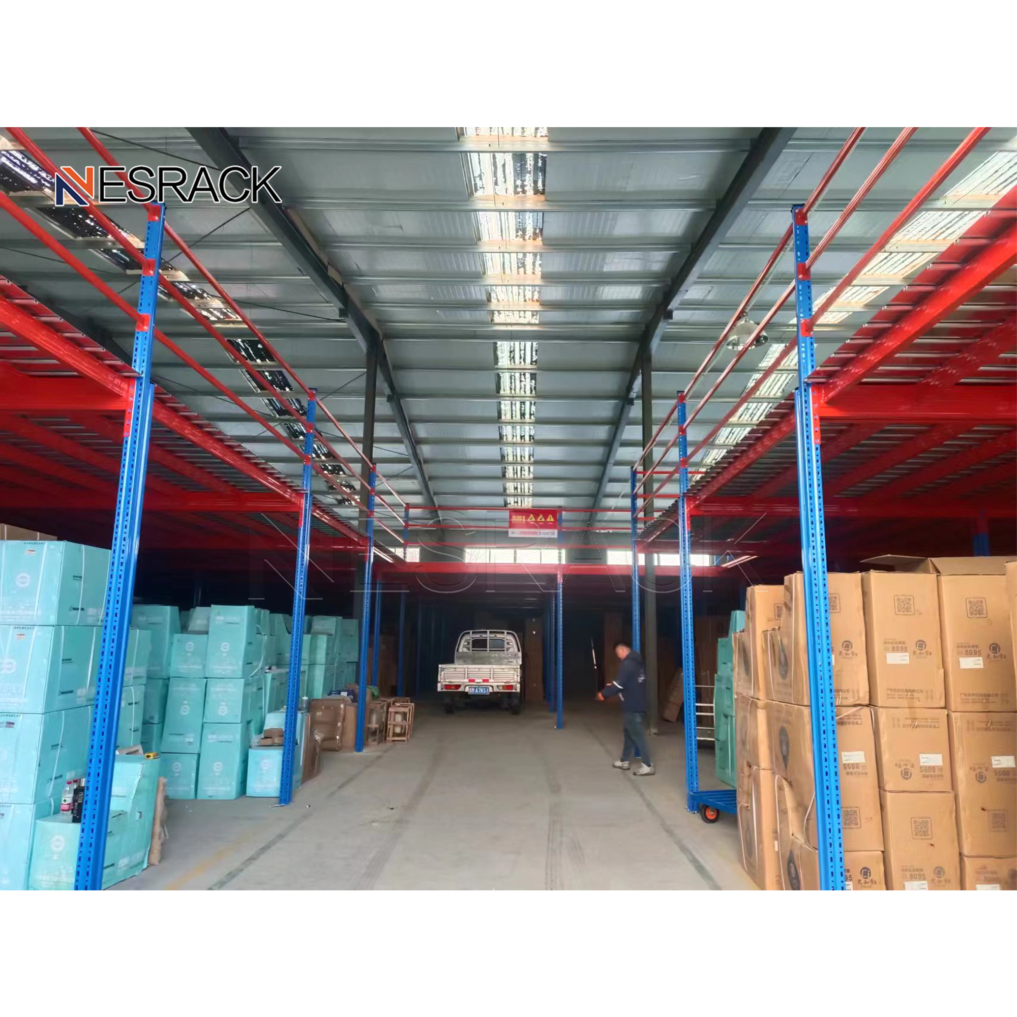 Heavy Duty Industrial Steel Storage Warehouse Racks Pallet Racking Systems Attic Loft Mezzanine Floor Platforms NESRACK