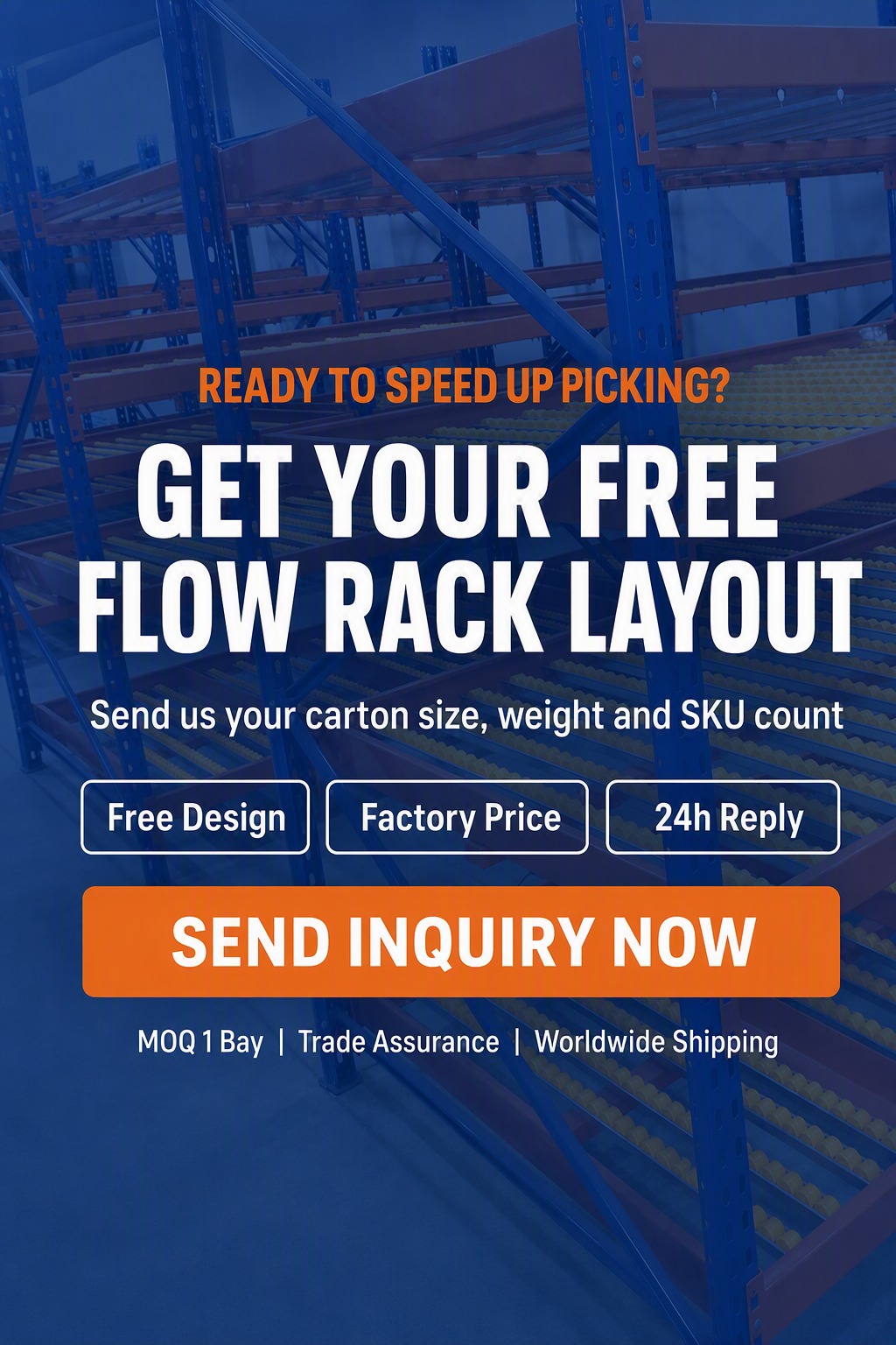 Warehouse Flow Rack Carton Gravity Roller FIFO Storage Racking System Heavy Duty Industrial OEM Custom Dynamic Metal Anti-Rust