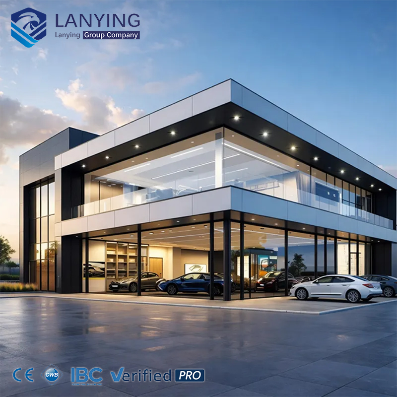 Modern Industrial Style 4S Shop Steel Structure Warehouse With Fast Installation |Suitable For Workshop,Factory,Storage