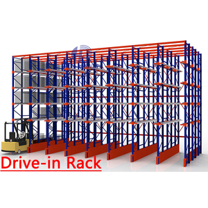 High Density Heavy Duty Drive in Rack System Pallet Type Drive-In Warehouse Shelf Rack