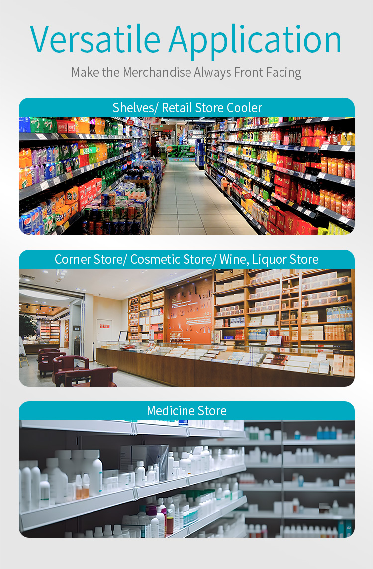 Plastic Gravity Bottle Drink Roller Display Rack Rolling Track Shelving Cooler Glide For Fridge