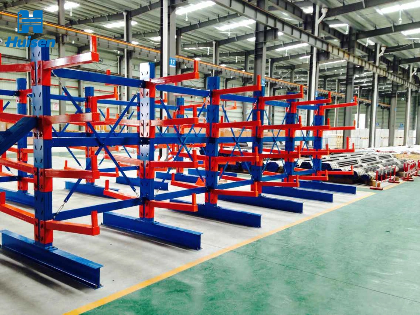 Industrial 5 Layer Heavy Duty Cantilever Rack for Structural Steel Storage Rebar Bar &amp; Tube-Adjustable Warehouse Racking System