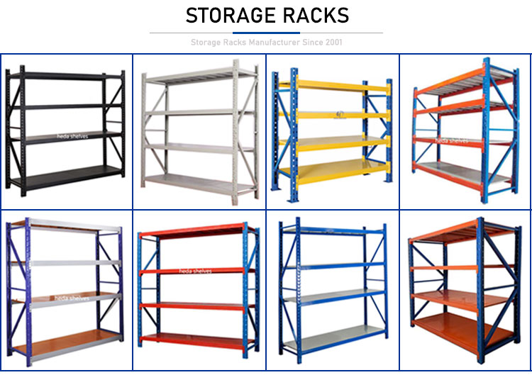 Hot Selling Warehouse Storage Racks 4 Layer 200kg Factory Long Span Industrial Metal Storage Shelves Warehouse Racking