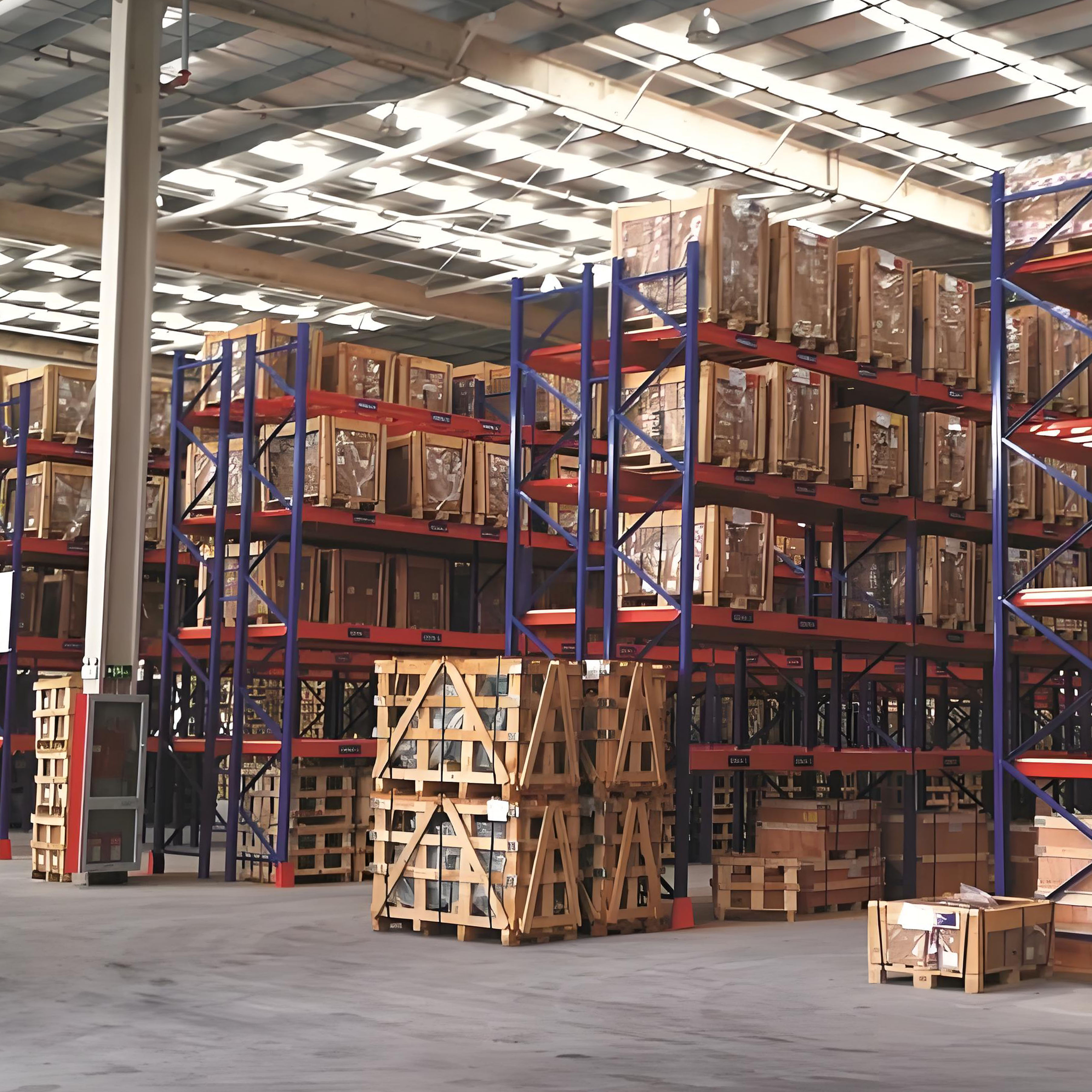 Steel Metal 5 Layer Heavy Duty Durable Adjustable Powder Coated Warehouse Logistics Centre Shelf Rack Heavy Beam Shelving