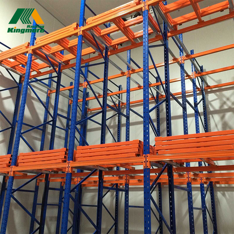 Heavy Duty Push Back Rack Adjustable Warehouse Storage System Metal Pallet Rack System