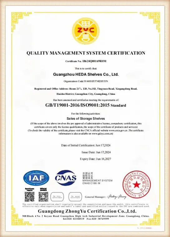 ISO 9001:2015 Accredited Management System