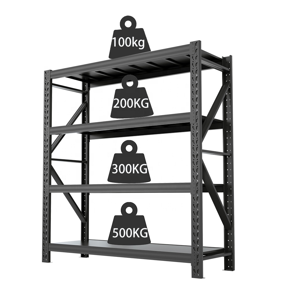 Boltless Iron &amp; Steel Adjustable High Capacity Warehouse Storage Shelving For Factory Workshop Organization