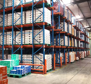 Heavy Duty Double Deep Selective Pallet Racking Drive-In Shelves Hot-Dip Galvanized Anti-Corrosion Warehouse Rack