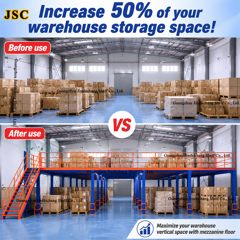 Industrial Warehouse Mezzanine Floor System Steel Structure Platform For Space Saving Storage Solution