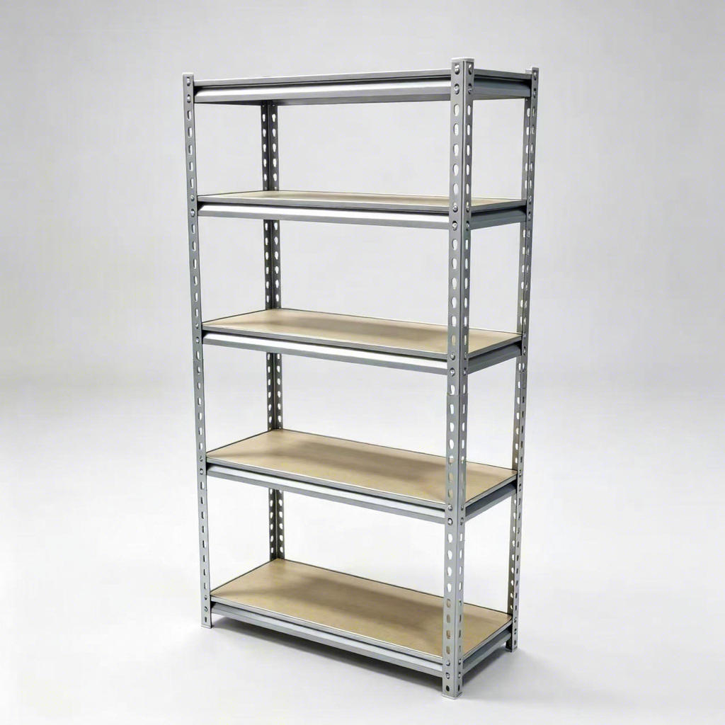 5 Tier Heavy Duty Boltless Shelving Unit 150kg Per Layer Metal Storage Rack With MDF Board For Garage Warehouse