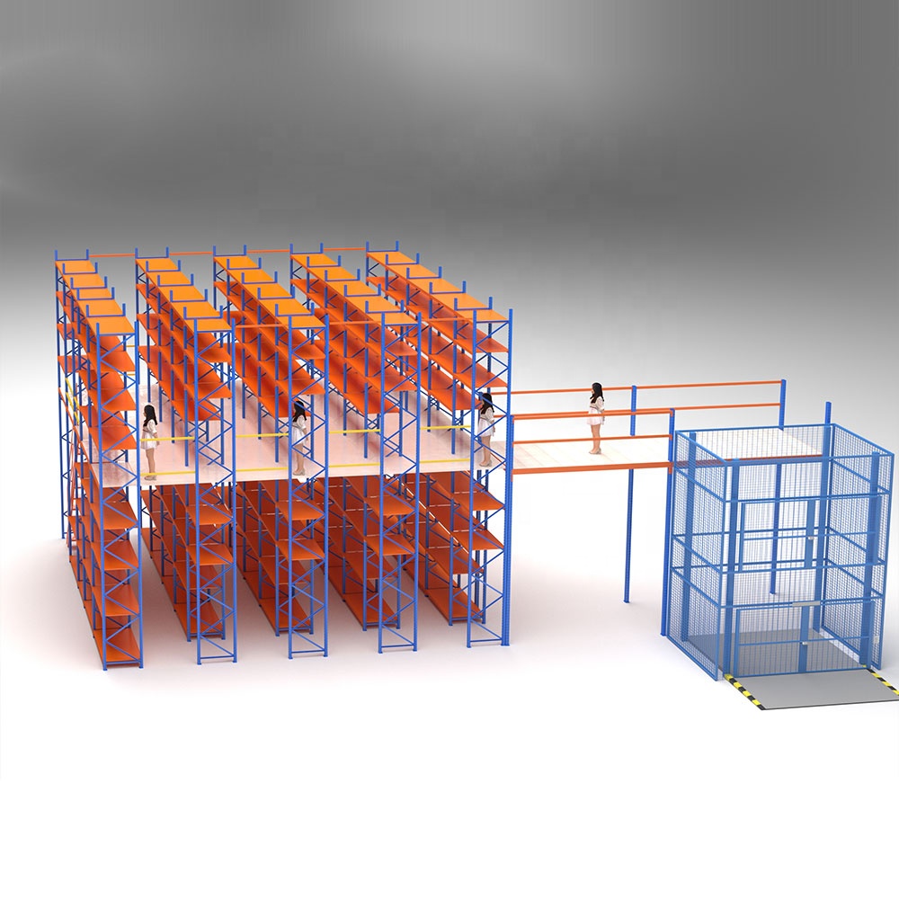 Custom Steel Mezzanine Platform Industrial Storage Mezzanine Floor Loft Racking Multi-level Warehouse Storage Platform Rack
