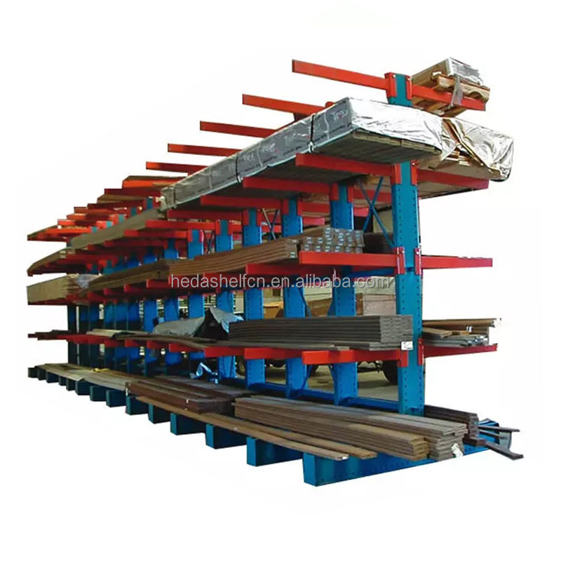 Heavy Duty Adjustable Steel Cantilever Racking System Industrial Storage Racks Shelf Cantilever Rack Shelving for Long Material