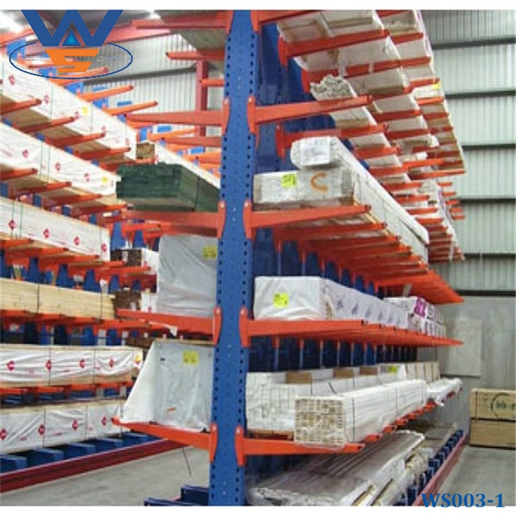 Industry Warehouse Steel Structural Pipe Rack Cantilever Rack for Pipe / Lumber Storage