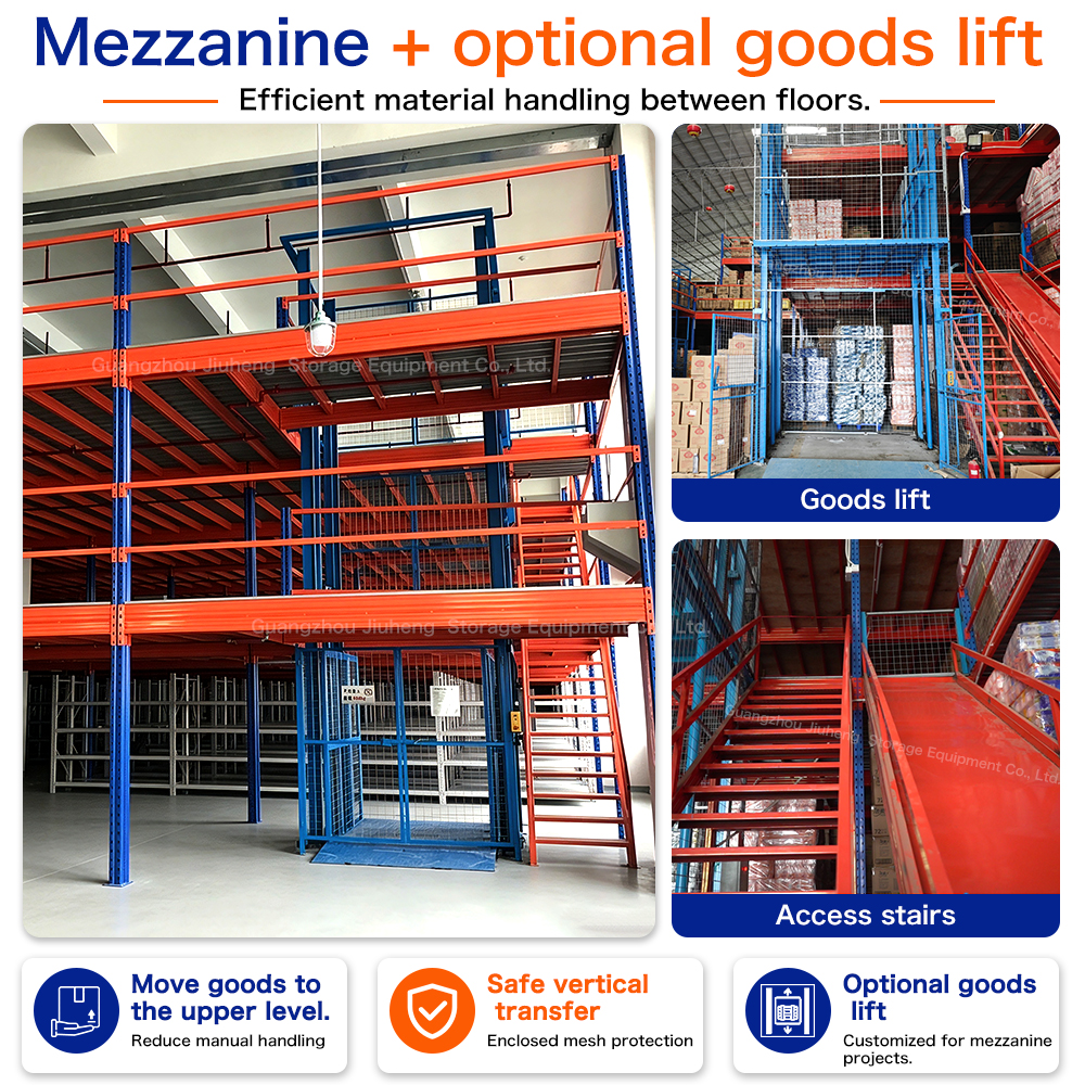 Heavy Duty Industrial Steel Mezzanine Floor Storage System Multi Level Warehouse Rack Shelving Space Saving Solution