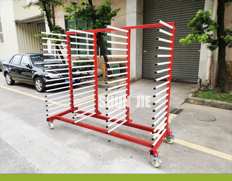 Unilateral aluminum material trolley display