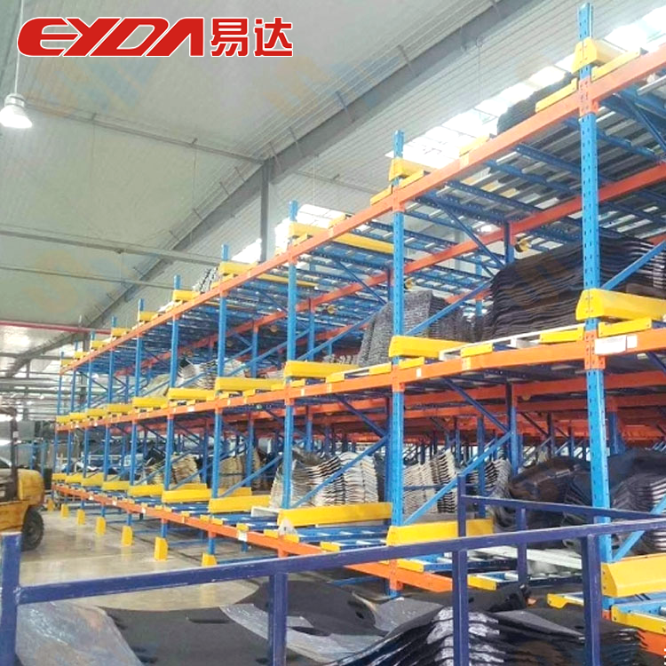 5 Layer Metal Pallet Flow Rack Gravity Storage Racks Heavy Duty Multi-Level Warehouse Industrial Cargo Storage Equipment