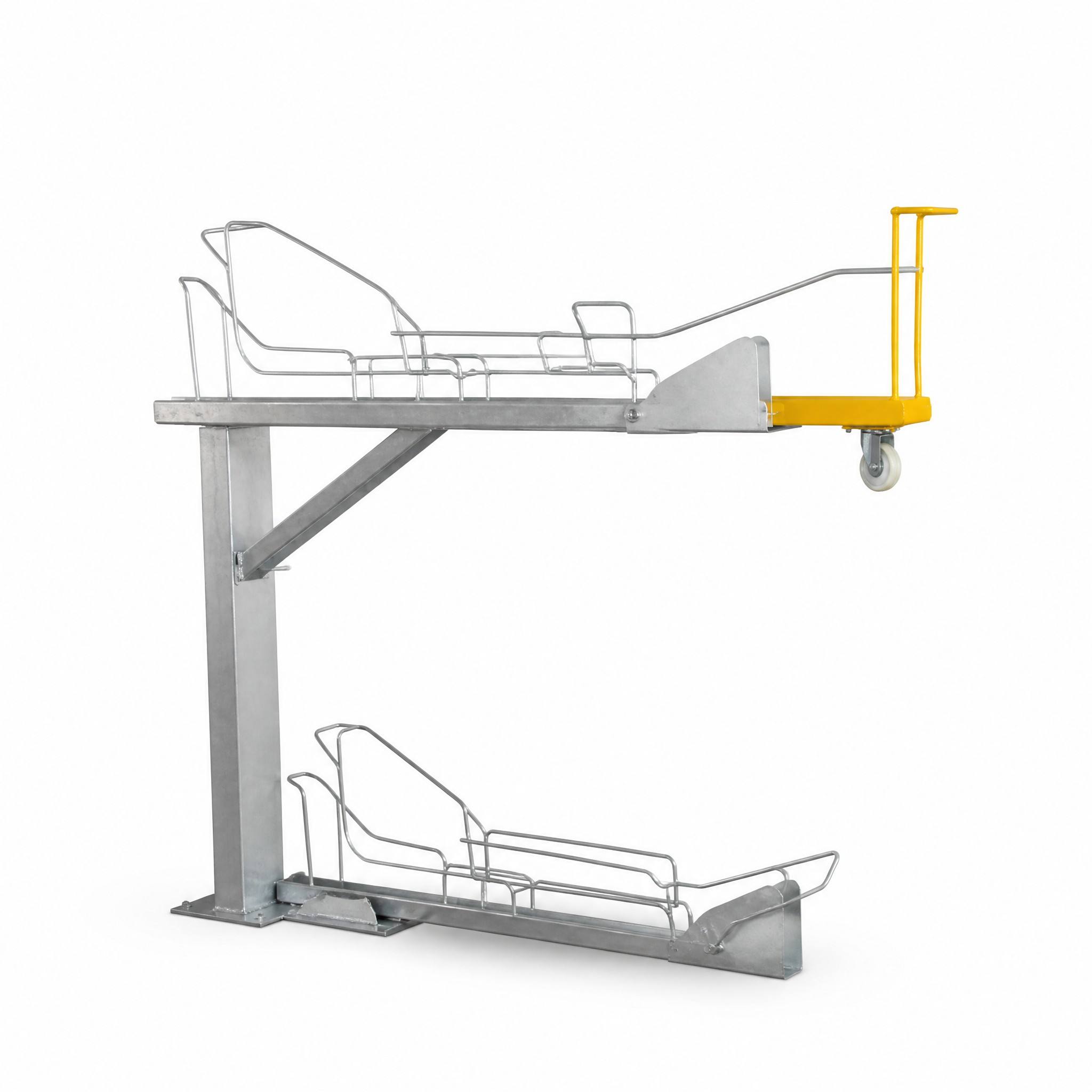 Modern Minimalist Double Decker Bicycle Rack Outdoor Two Tier Bike Stand Storage For Parking Lot Street Garden