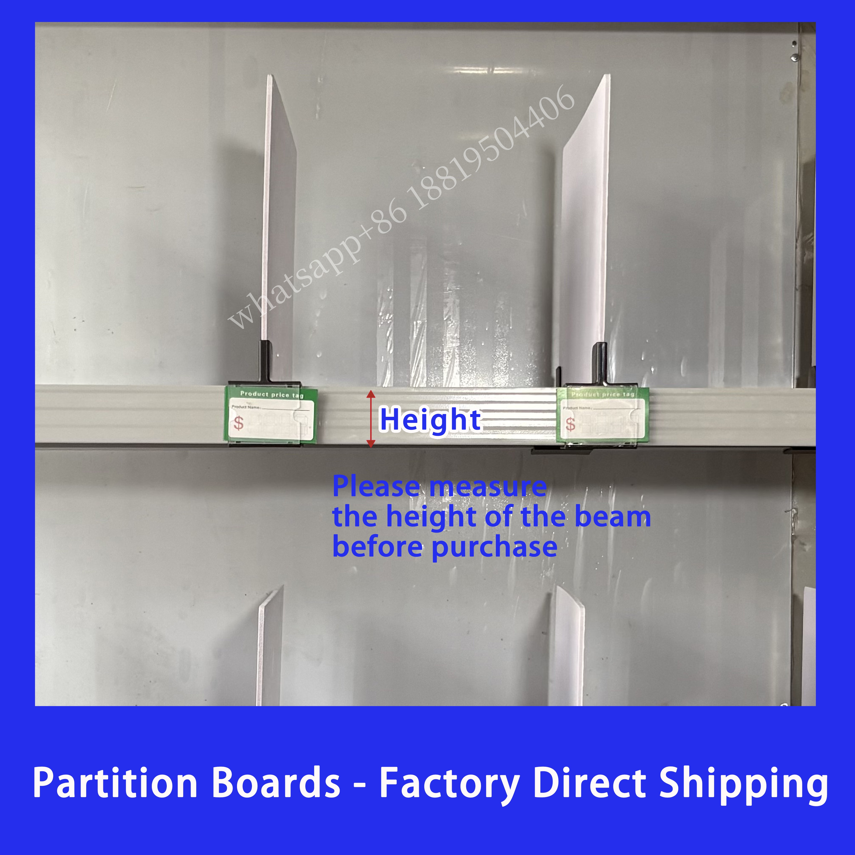 Industrial rack partition panel