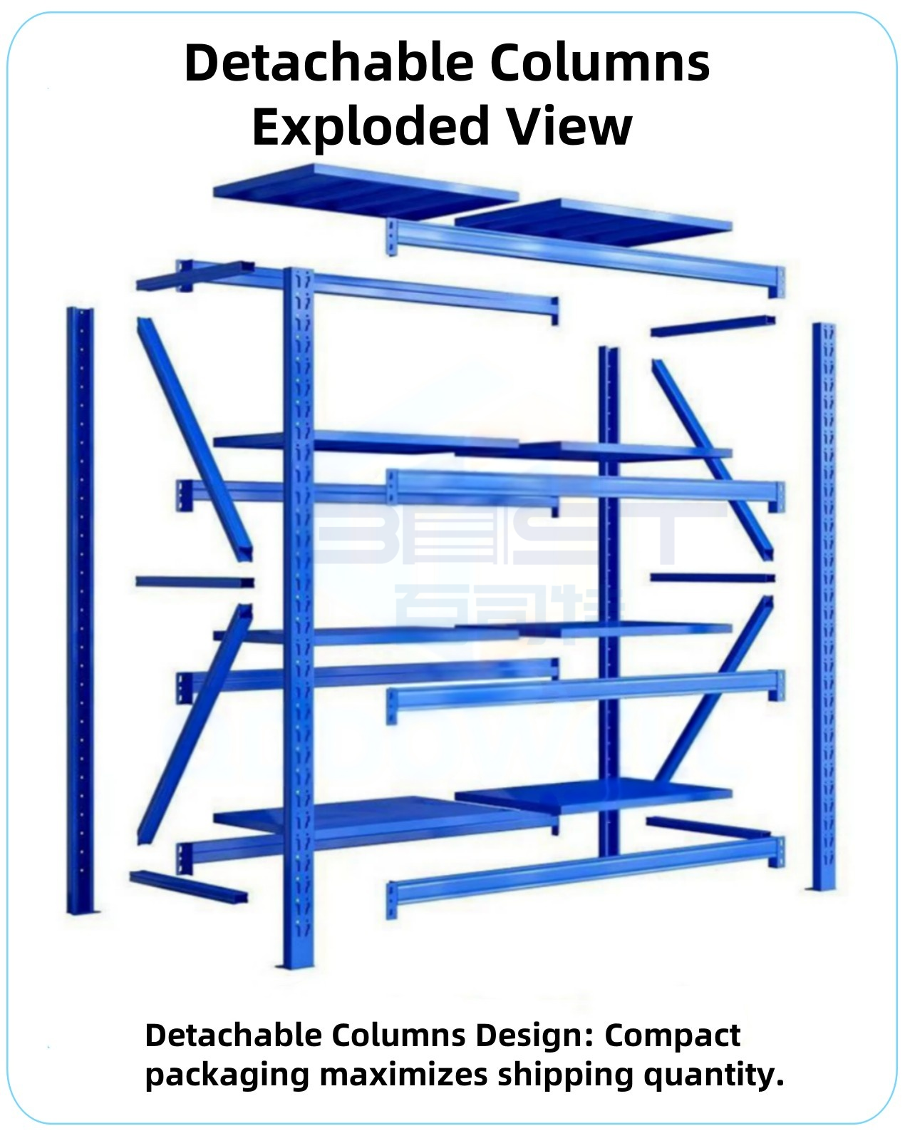 Metal rack dimensional diagram
