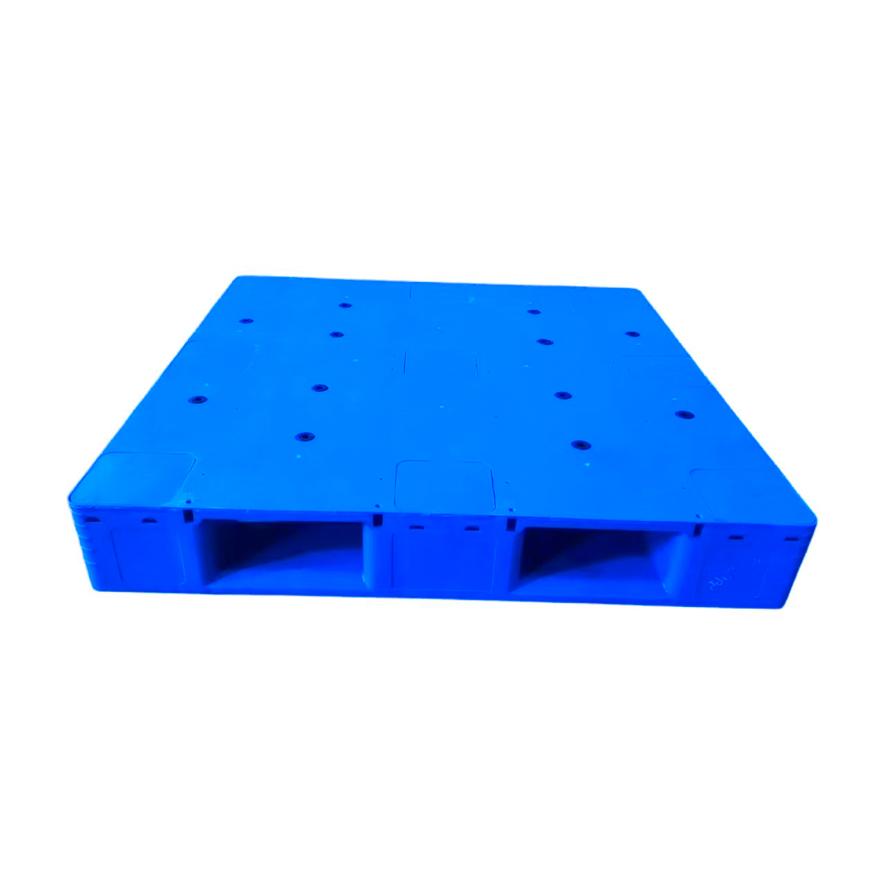 4 Way PP/HDPE Euro Pallet Factory's Solid 3-Glides 3-Type Legs Food-Safe Single Faced Industrial Pallet Rack Skid