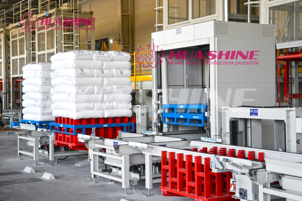 Heavy Duty Scale STACKER CRANE and on Request Capacity Pallet Racking Auomated ASRS Warehouse HUASHINE INTELLIGENT
