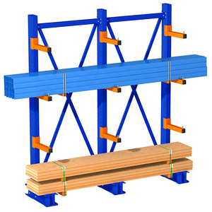 Customizable Available Industrial Steel Cantilever Racking System With High Load Capacity for Pipe and Lumber
