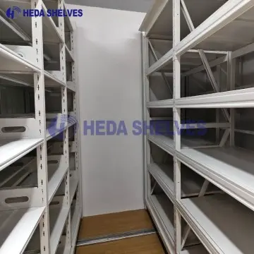 High density mobile shelving compact storage