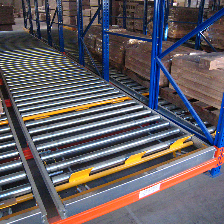 Q235 Steel 2000kg Capacity FIFO High Density Industrial Warehouse Storage Gravity Pallet Flow Rack System
