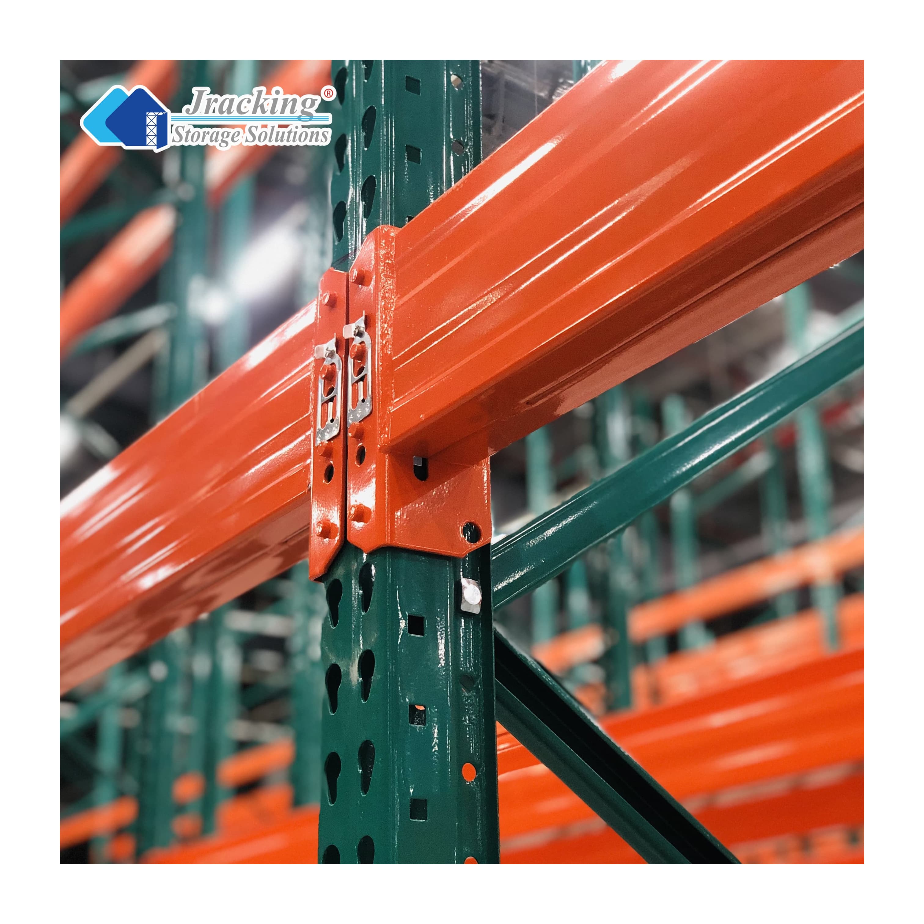 Jracking Industrial Vertical Storage Racks US Standard Heavy Duty Teardrop Pallet Racking System for Commercial Warehousing