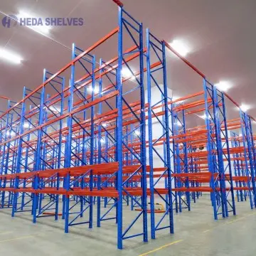 Selective pallet racking with adjustable beams