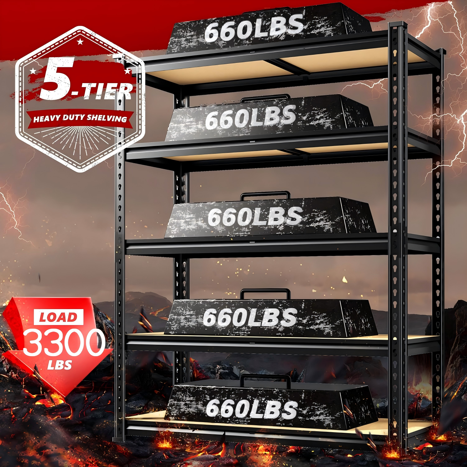 Adjustable Industrial Metal Steel Stacking Racks for Garage Boltless Storage Racks Metal Angle Storage Rack for Warehouse