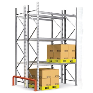Row spacer for pallet rack parts accessories of warehouse racking system