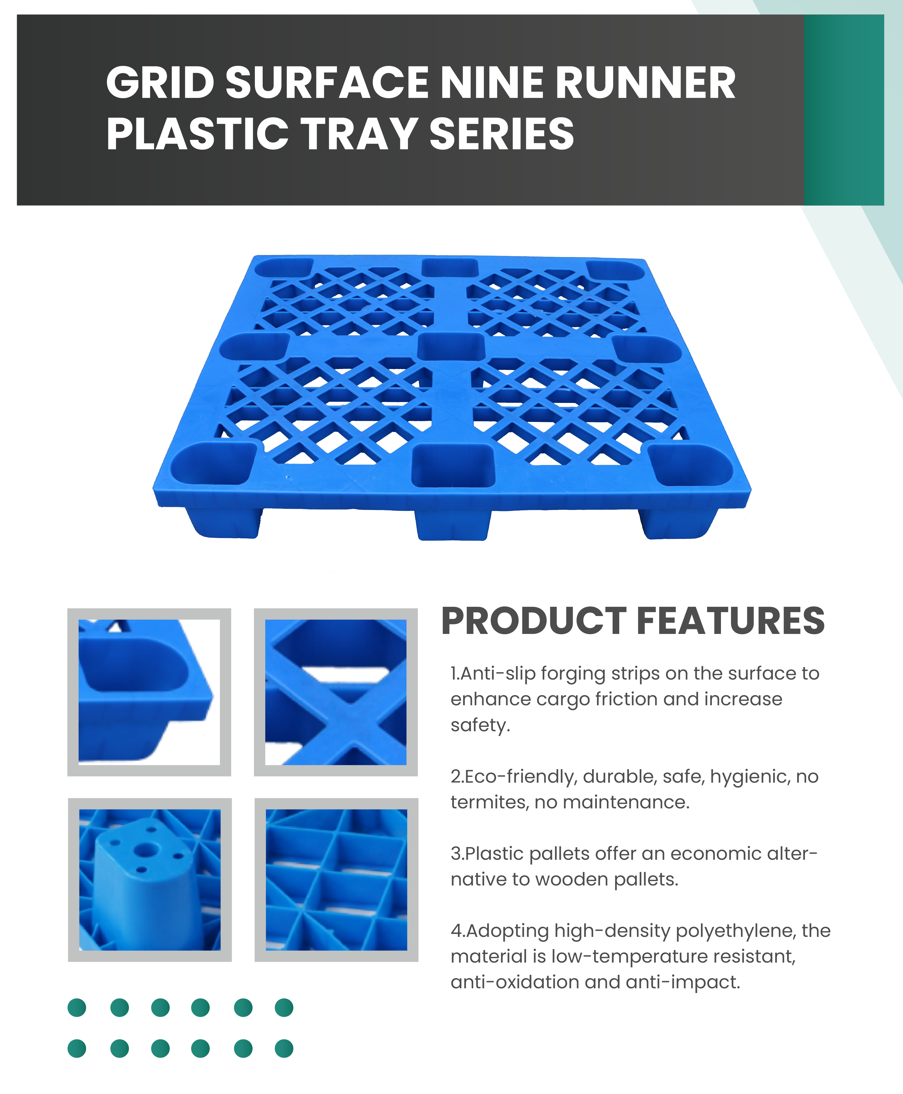 Plastic pallet structure view