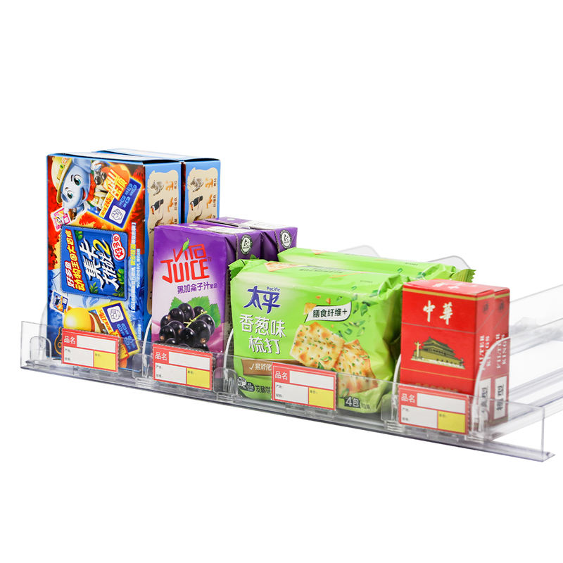 Plastic Hanging for Eco-friendly Durable Beverage Organizer Tray Display Rack Automatic Can Spring-Loaded Pusher System