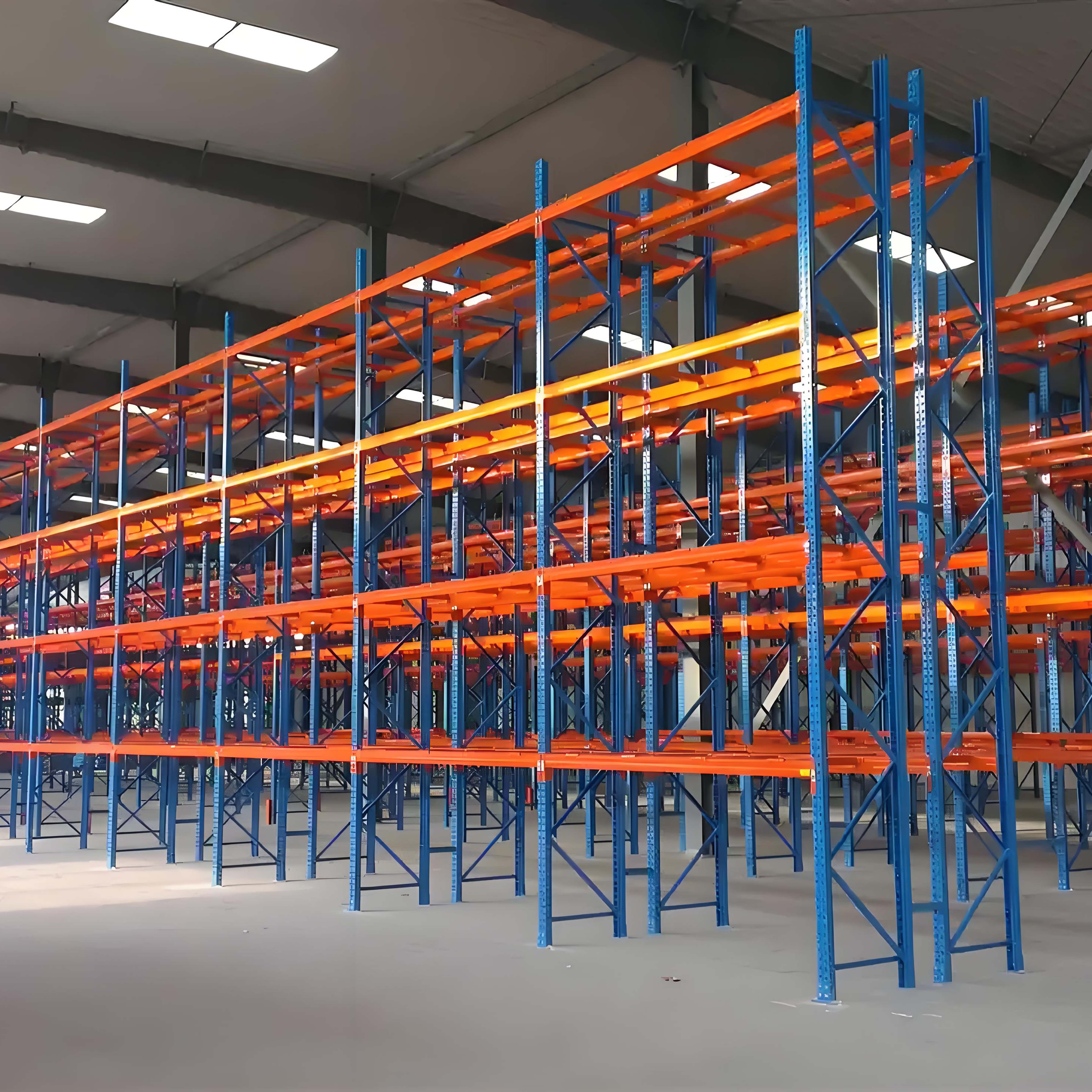 Steel Metal 5 Layer Heavy Duty Durable Adjustable Powder Coated Warehouse Logistics Centre Shelf Rack Heavy Beam Shelving