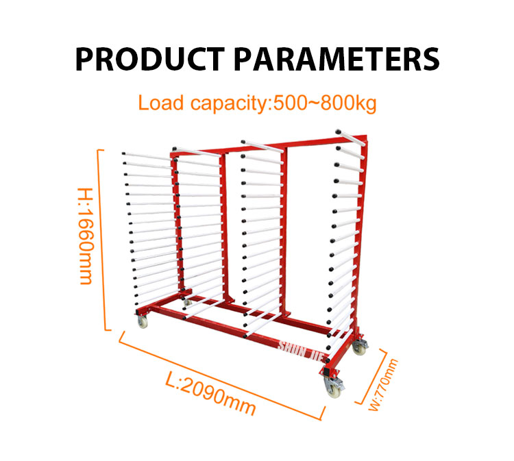 Unilateral aluminum material trolley display