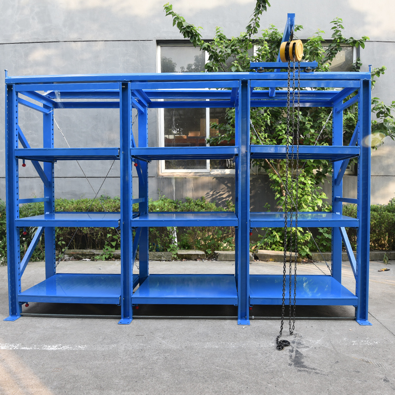 Fully Open Intelligent Mold Rack with Automatic Pull-Out System Heavy Duty Warehouse Stacking Rack for Injection Mold Storage