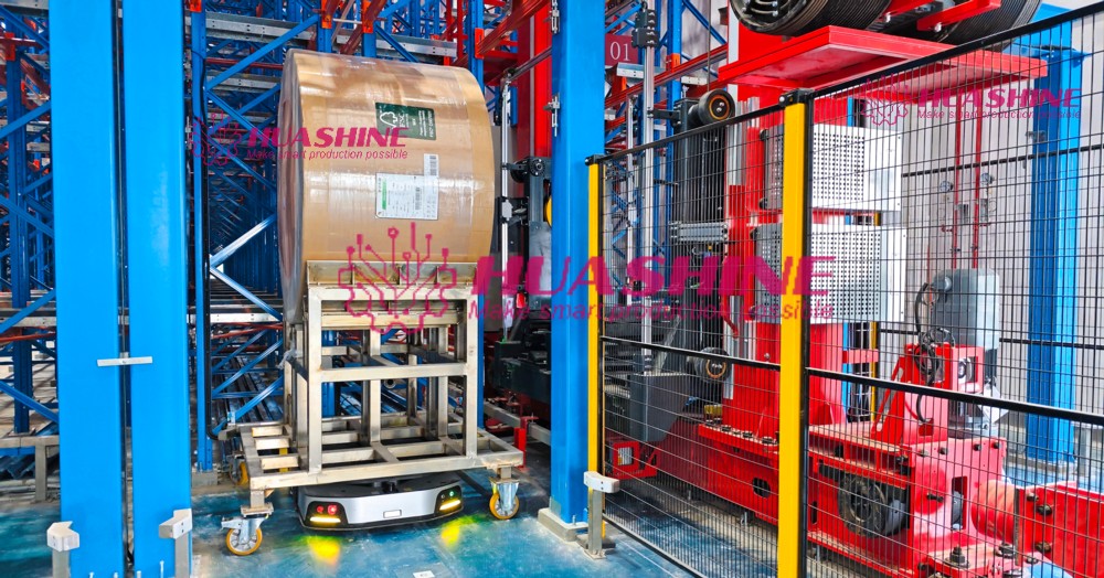 Heavy Duty Scale STACKER CRANE and on Request Capacity Pallet Racking Auomated ASRS Warehouse HUASHINE INTELLIGENT