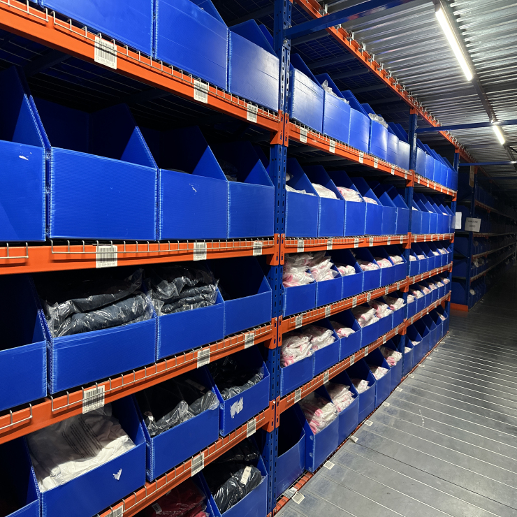 Shelving Organize Heavy Fasteners Plastic Stackable Shelf Storage Bins for Warehouse Industrial Rack Use Display Hardware