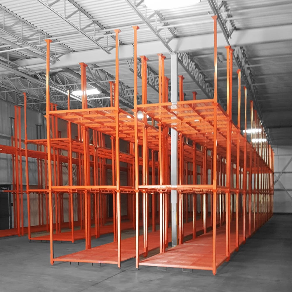Customized Warehouse Heavy Duty Portable Rack Metal Spare Steel Detachable Stackable Pallet Tire Storage System 1000KG Powder