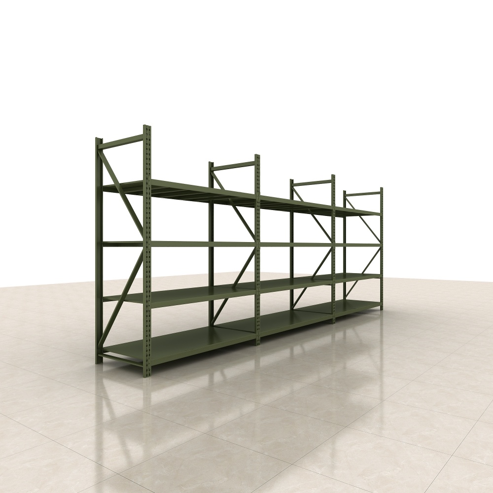 Guijie High Load Capacity 4-Layer Drive-Through Steel Warehouse Rack Powder Coated Finish Adjustable Corrosion Protected Shelves