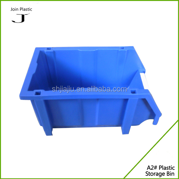 JOIN Blue Plastic Shelf Bin Open Front Stackable Picking Bin Tote for ASRS Warehouse Industrial Parts Storage with Label Holder