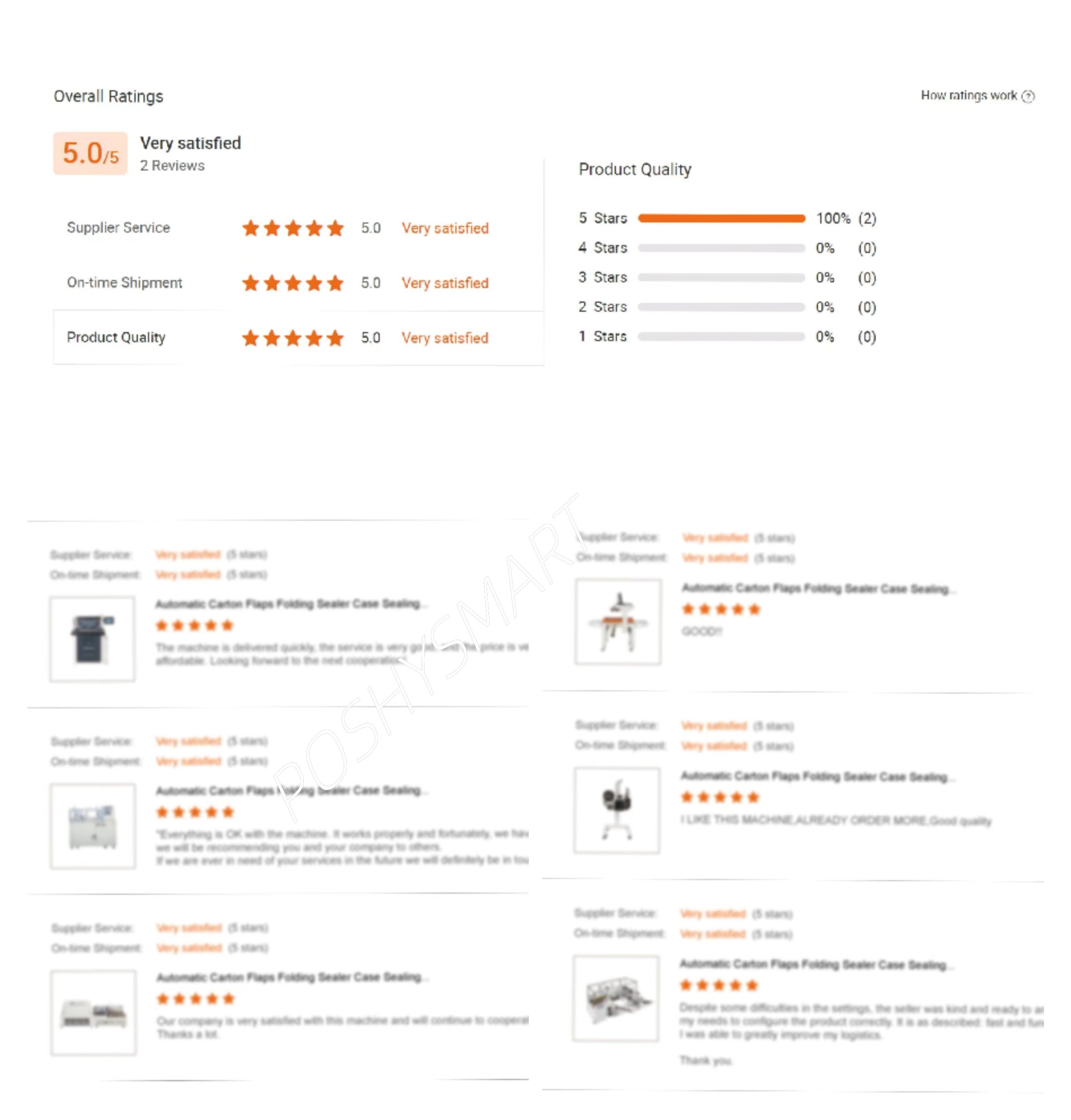 Customer feedback and reviews