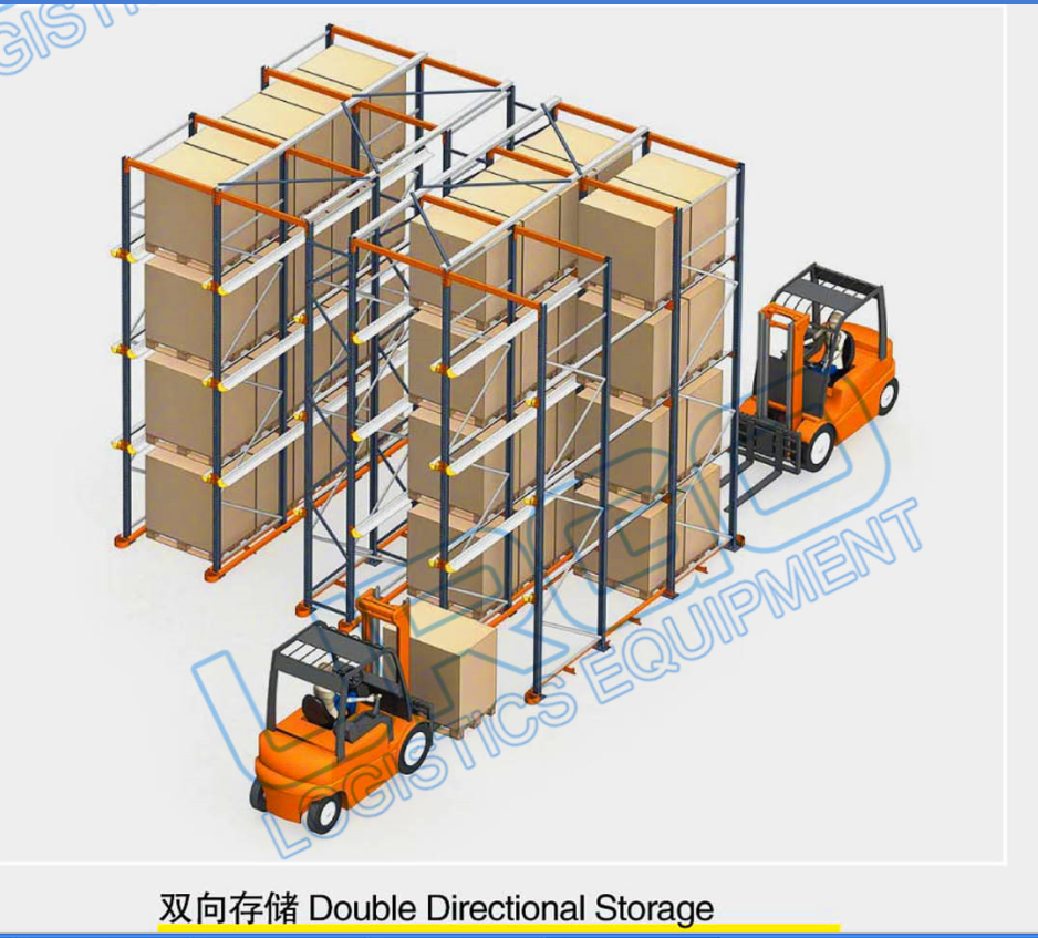 Drive in storage rack components
